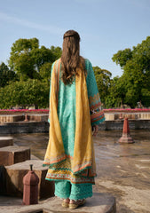 3-PC Unstitched Digital Printed Lawn Aangan By Kahf | NAZISH