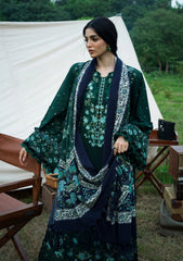 3Pc DIGITAL PRINTED SLUB KHADDAR Unstitched Suit WINTERMINT By Elaf Premium