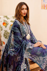 NSG-186 | 3Pc Unstitched Suit Embroidered Lawn Collection Gardenia By Nureh