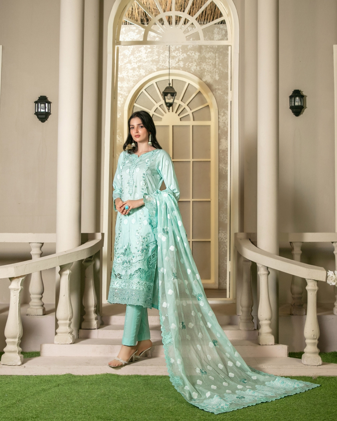 3-PC Unstitched Embroidered Lawn Khwaish By Tawakkal Fabrics | D-2621