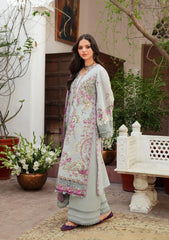 3-PC Unstitched Embroidered Lawn Ek Fasana By Kahf | KLB-6B BANAFSHA