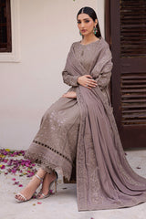 3-PC Unstitched Embroidered Leather By Nureh | NE-201