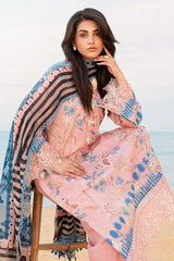 NS-132 | 3PC Unstitched Embroidered Lawn Collection Gardenia By Nureh