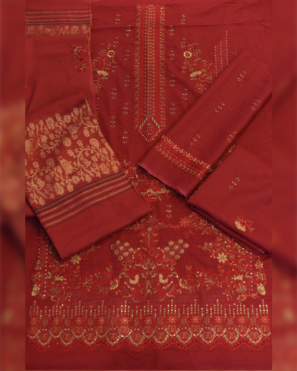 3-PC Unstitched Embroidered Lawn | EMB-3