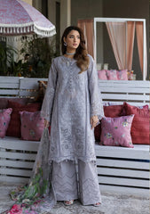 3-PC Unstitched Luxury Embroidered Lawn By Kahf | KLR-04 Lilia