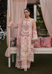 3-PC Unstitched Luxury Embroidered Lawn By Kahf | KLR-09 Bellerose