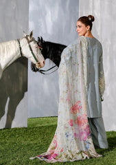 3-PC Unstitched Embordered Luxury Lawn By Elaf | ELH-7B ISSABEL