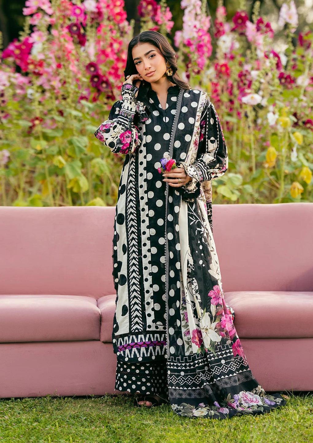 3-PC Unstitched Digital Printed Lawn By Elaf Premium | EPS-2B