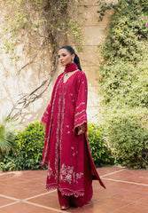 3-PC Unstitched Embroidered Karandi Luxury Winter Collection By Elaf Premium | EWK-6A VELVROSE