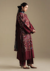 3-PC Unstitched Embroidered Plain Khaddar Coco By Zara Shahjahan | CORAL-4B