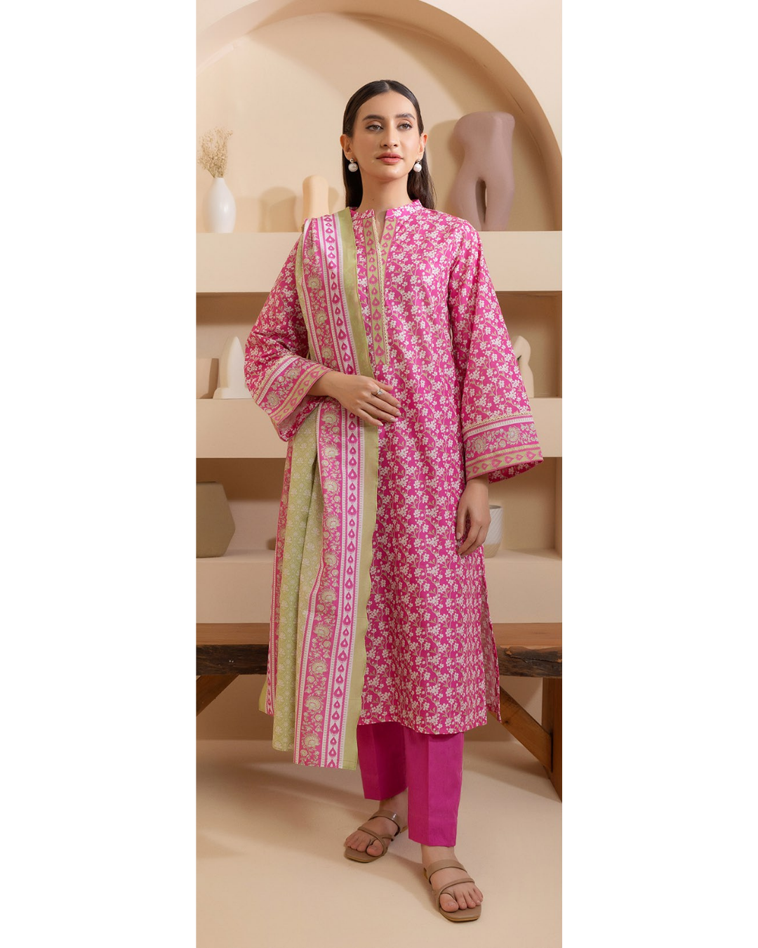 3-PC unstitched Printed Lawn By Zellbury | 0250