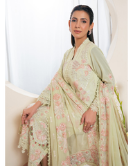 3-PC Unstitched Embroidered Swiss Voil By Johra | JS - 20