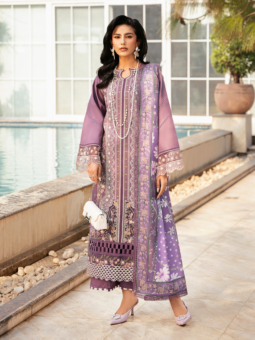 311-A | 3PC Unstitched Lawn Suit Summer Edit Kayra By Binilyas