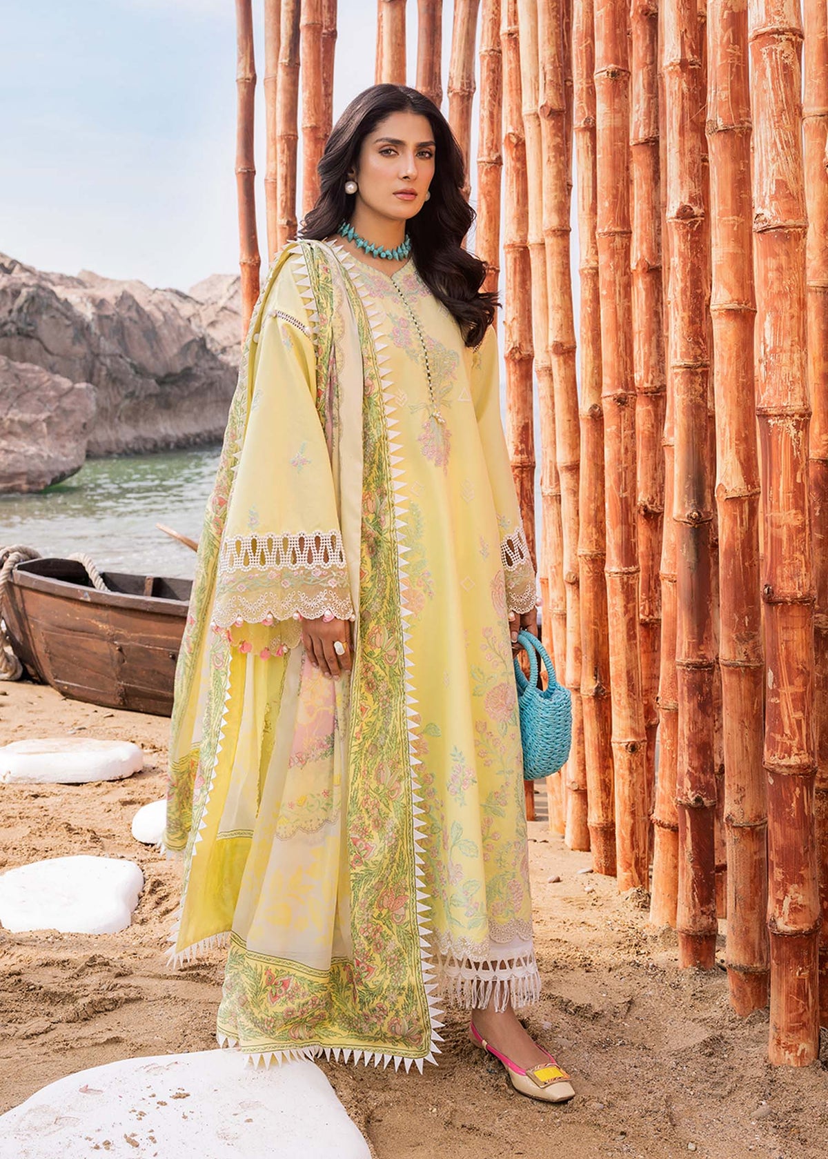 Amani (A) | 3PC Unstitched Lawn Siraa By Sadaf Fawad Khan