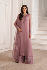 3-PC Unstitched Embroidered Organza Exclusive Formals By Iznik | UE-418