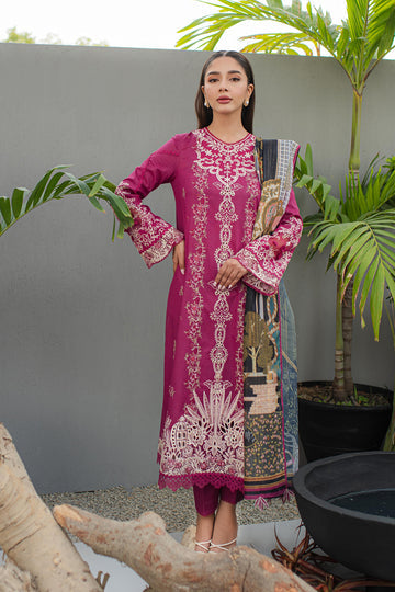 JK-16 SERAPHINA | 3Pc Unstitched Qline Lawn Collection By Qalamkar