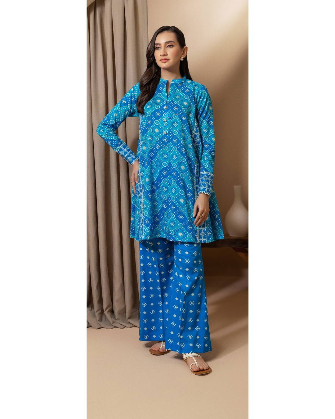2-PC Shirt Dupatta Unstitched Printed Lawn By Zellbury | 0234