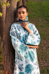 AF-PL-6019-BLUET | 3PC Unstitched Lawn Digital Print Sheen By Alizeh