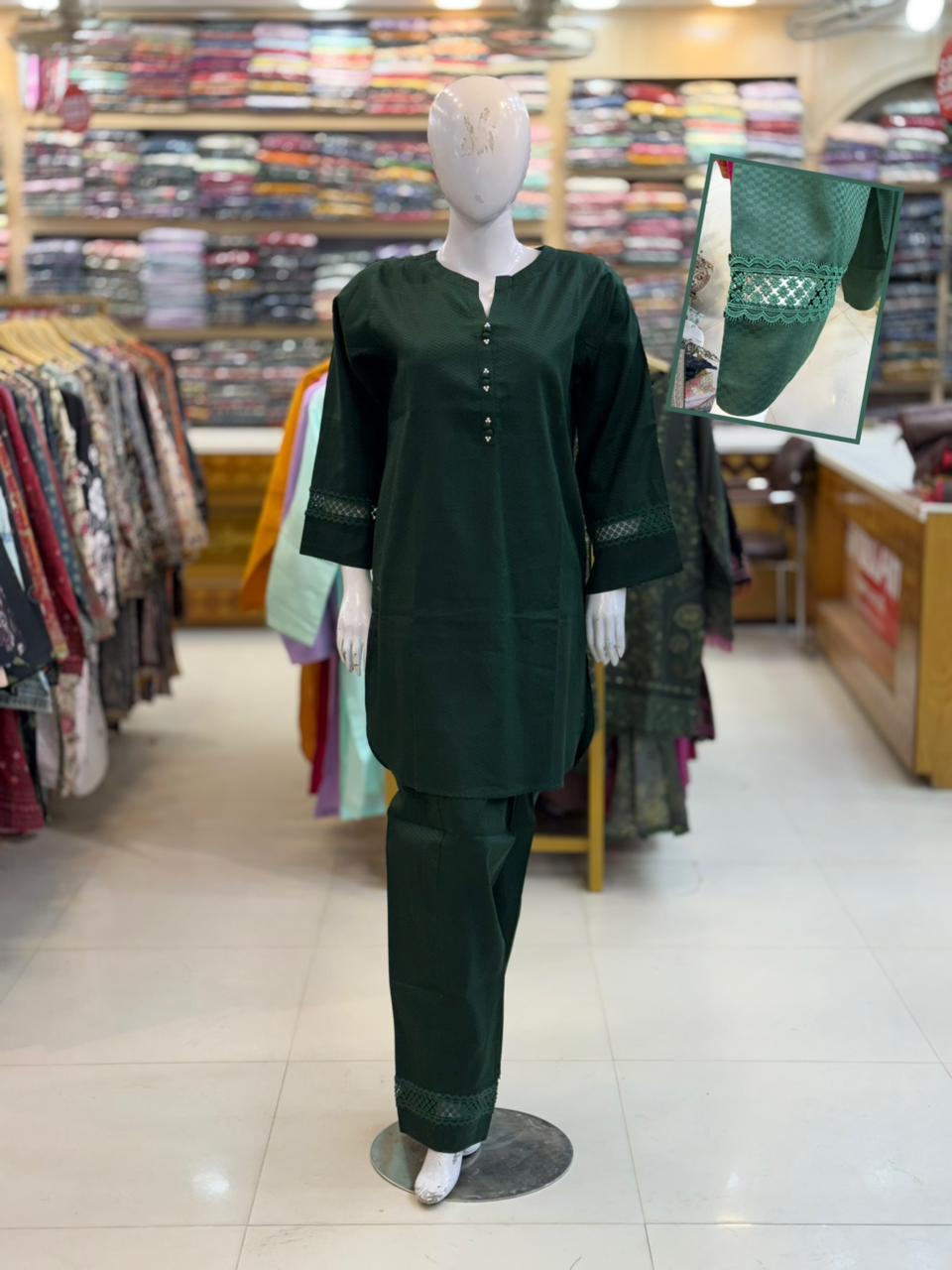 2-PC Stitched Lawn Suit | ST-12