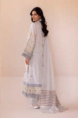 MS-629 | 3PC Unstitched Embroidered Banarsi Lawn Missouri By Johra