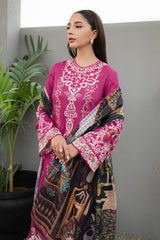 JK-16 SERAPHINA | 3Pc Unstitched Qline Lawn Collection By Qalamkar