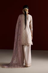 3Pc Embroidered Chiffon Unstitched Suit By Iznik