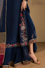 3Pc Lehenga Suit – Embroidered Ramen Silk Unstitched By Iznik