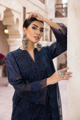 AZ-215 | 4PC Unstitched Suit Embroidered Chikankari Lawn Azal By Johra