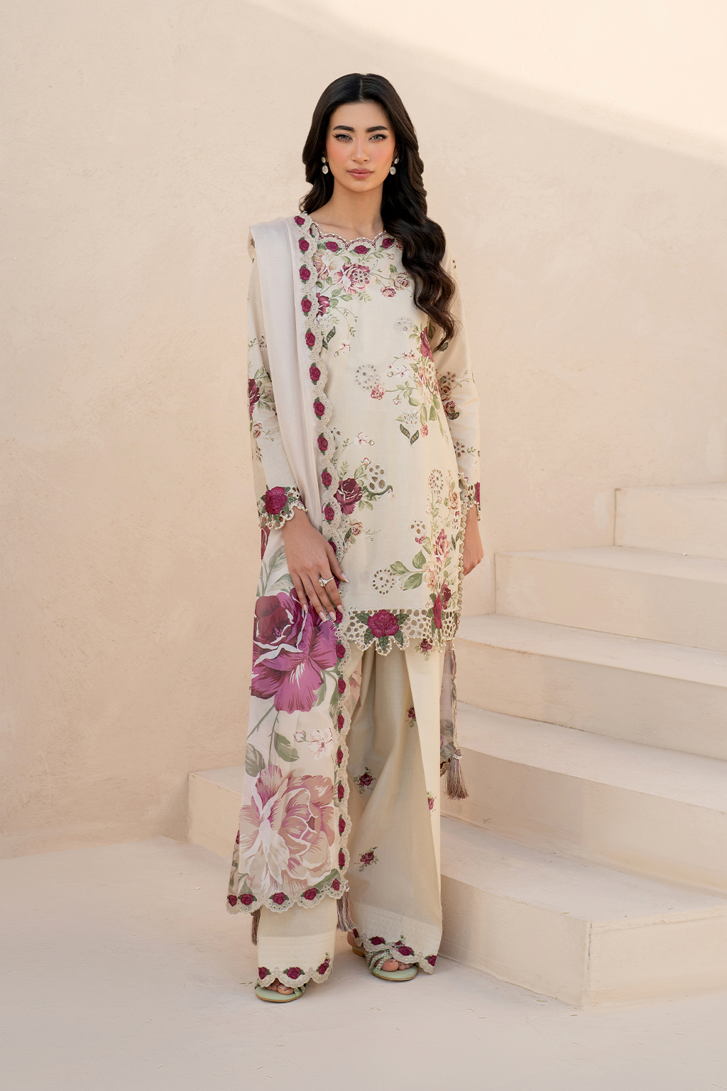 Unstitched 3-PC Embroidered Festive Lawn Eid Edit By Iznik EFL-05
