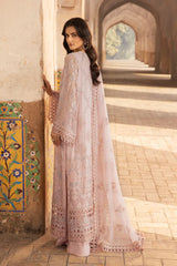 D-08 Chilaen Pink | 3PC Unstitched Suit Luxury Chiffon Dilkash By Lavish Premium