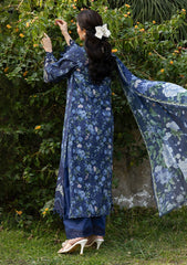 3-PC Unstitched DIgital Printed Chikankari Lawn By Elaf Premium | ERC-3B