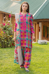 ANW4-10 | 3Pc Unstitched Suit Winter Embroidered Printed Staple Aniq By Charizma