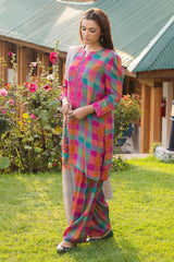 ANW4-10 | 3Pc Unstitched Suit Winter Embroidered Printed Staple Aniq By Charizma