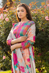 ANW4-10 | 3Pc Unstitched Suit Winter Embroidered Printed Staple Aniq By Charizma