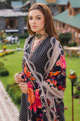 ANW4-01 | 3Pc Unstitched Suit Winter Embroidered Printed Staple Aniq By Charizma