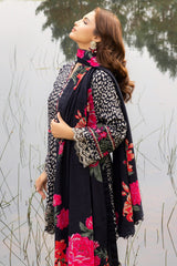 CCW4-07 | 3Pc Unstitched Suit Embroidered Shawl Combination V1 Fall Winter By Charizma