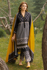 CCW4-05 | 3Pc Unstitched Suit Embroidered Shawl Combination V1 Fall Winter By Charizma