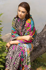 CCW4-10 | 3Pc Unstitched Suit Embroidered Shawl Combination V1 Fall Winter By Charizma