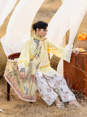 3-PC Unstitched Chikankari Jacquard By Zainab Chottani | Mahyr