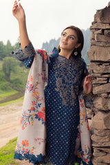 CCW4-06 | 3Pc Unstitched Suit Embroidered Shawl Combination V1 Fall Winter By Charizma