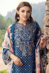 CCW4-06 | 3Pc Unstitched Suit Embroidered Shawl Combination V1 Fall Winter By Charizma