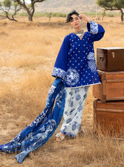 3-PC Unstitched Embroidered Jacquard Lawn By Zainab Chottani | Veyra 16