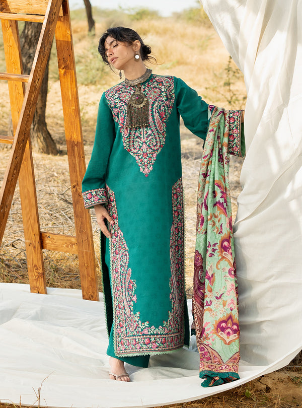 3-PC Unstitched Chikankari Jacquard By Zainab Chottani | Mehri