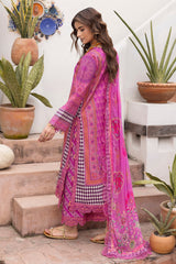3-PC Unstitched Embroidered Lawn Andaaz By Charizma | CAD6-09
