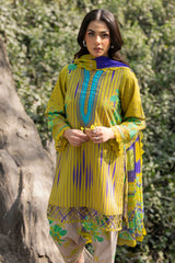 3-PC Unstitched Printed Lawn C-Prints By Charizma | CP5-16