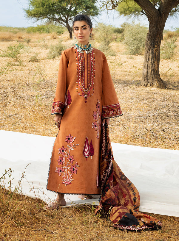 3-PC Unstitched Embroidered Jacquard Lawn By Zainab Chottani | Orlina 18