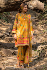 3-PC Unstitched Printed Lawn C-Prints By Charizma | CP5-13
