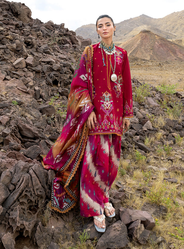 3-PC Unstitched Chikankari Jacquard By Zainab Chottani | Zamira