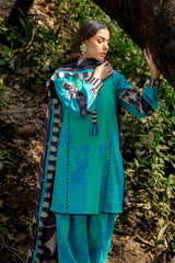 3-PC Unstitched Printed Lawn C-Prints By Charizma | CP5-17