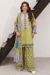 3-PC Unstitched Embroidered Lawn Andaaz By Charizma | CAD6-10
